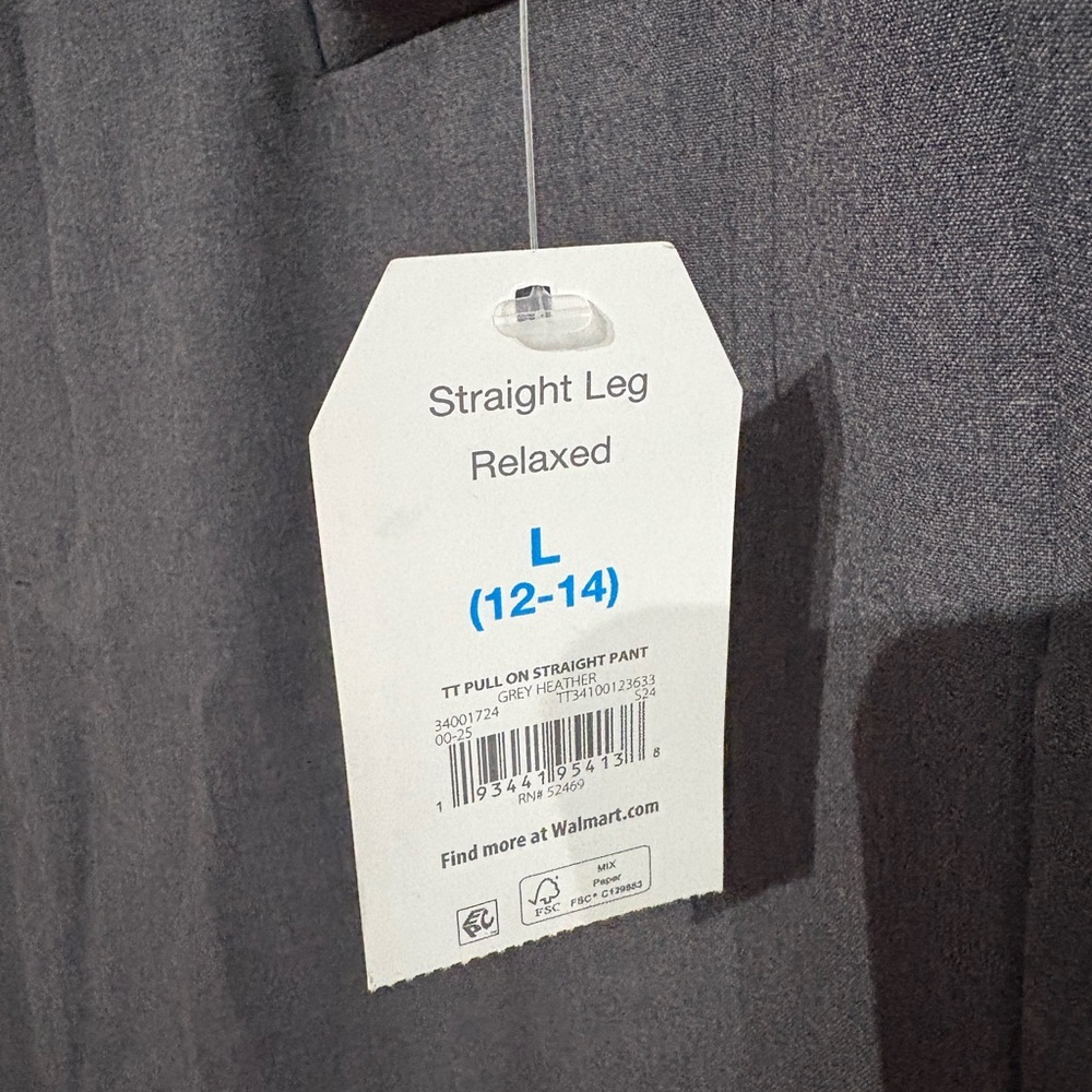 NWT Stretchy Pull-On Dark Grey Dress Pants - Picture 3 of 5